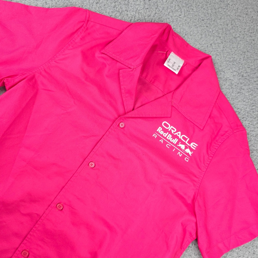 Castore Oracle Red Bull Racing F1‎ Miami Button Up Shirt Womans Hot Pink XS